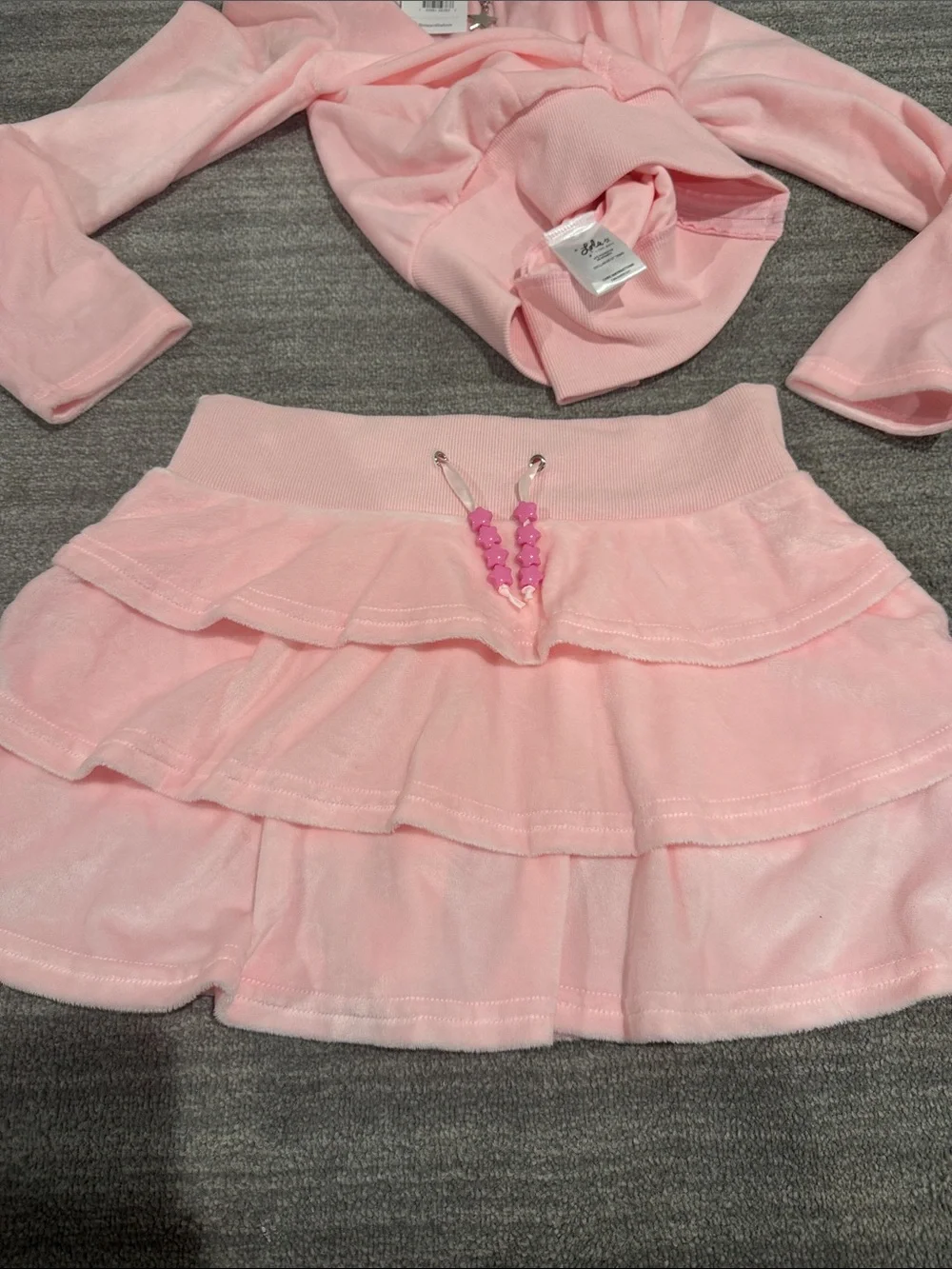 NWT Lola + The Boys Velour Margot Set Pink | Girls Size 14 | New With Tags